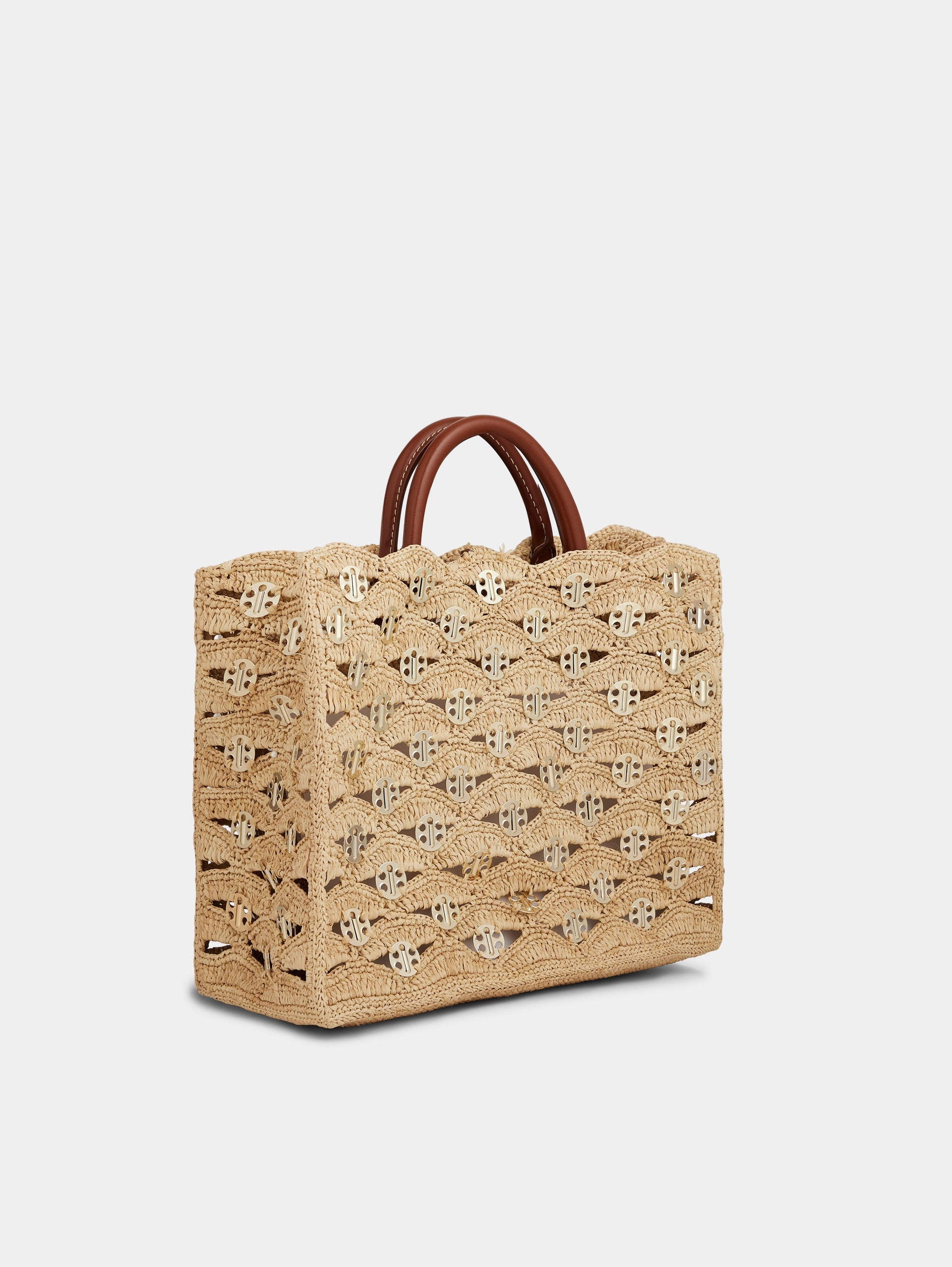 BEIGE TOTE BAG IN RAFFIA - 2
