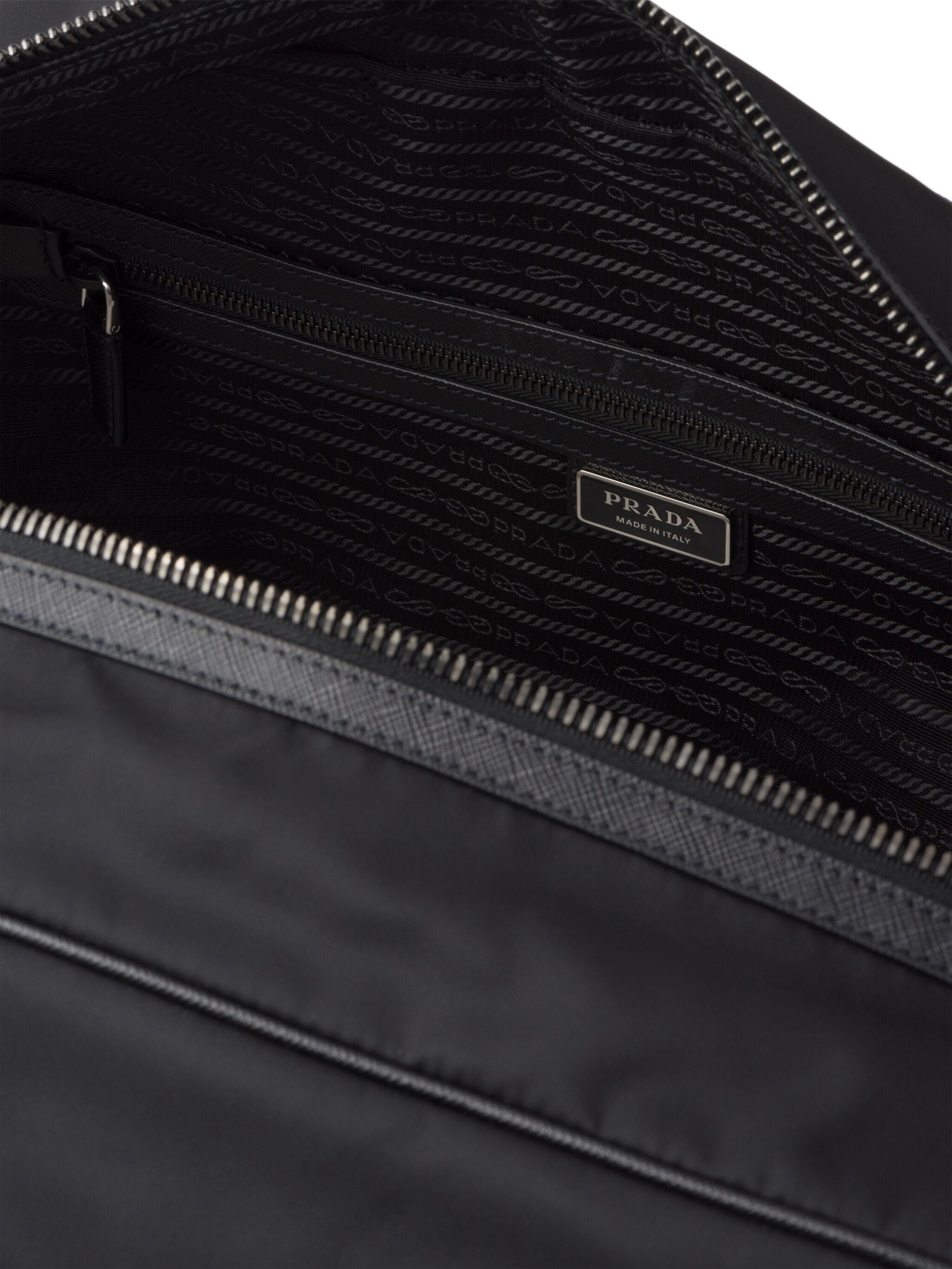 Re-Nylon And Saffiano Leather Duffle Bag - 3