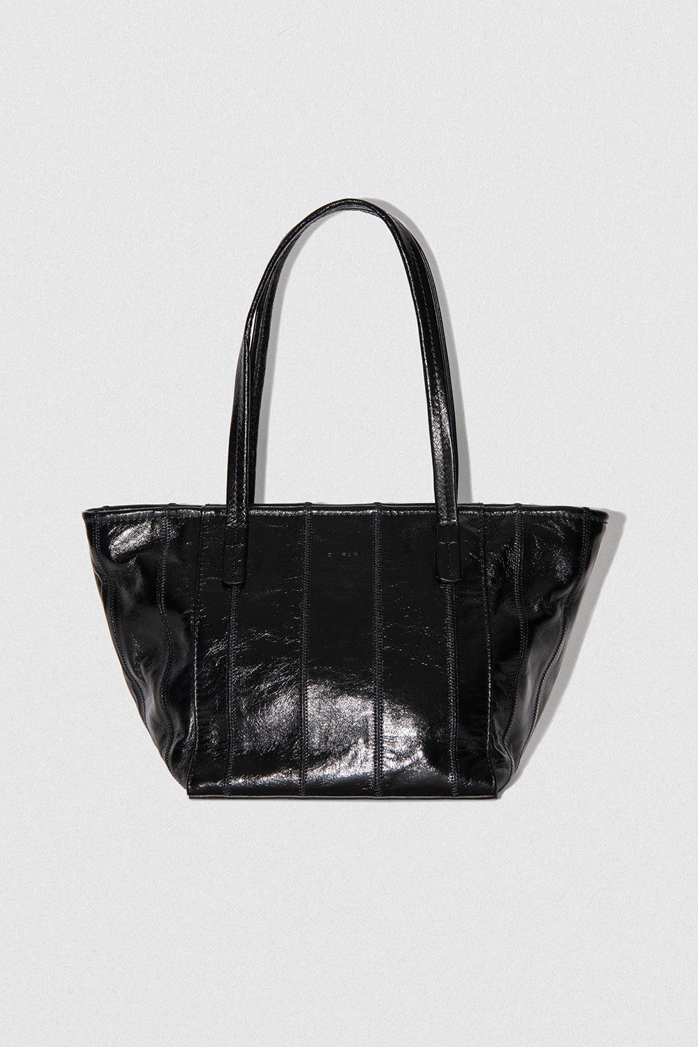 BAR TOTE BLACK PATCHWORK CREASED LEATHER - 1