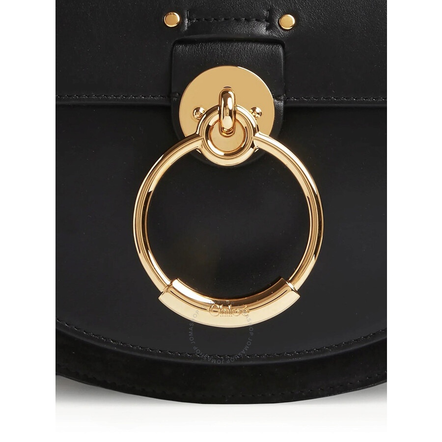 Chloe Black Leather And Suede Small Tess Bag - 3