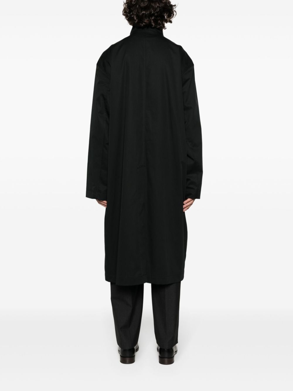 double-breasted cotton trench coat - 4