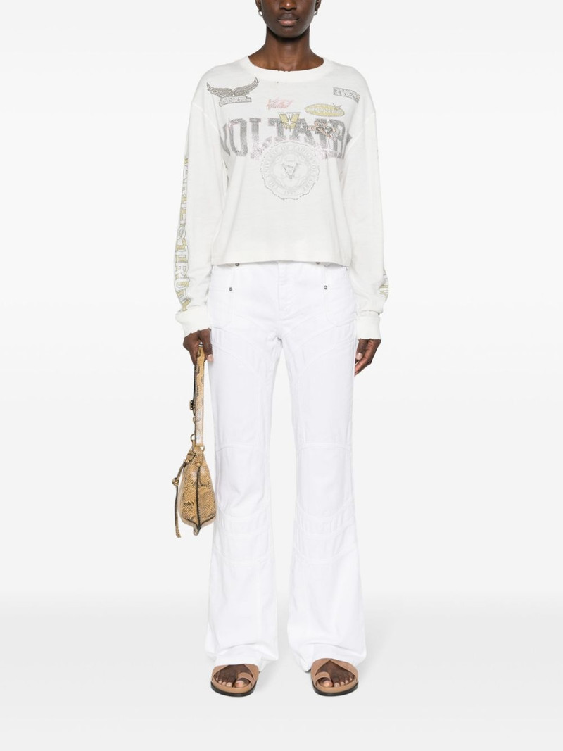 Zadig & Voltaire Elvira mid-rise flared jeans outlook