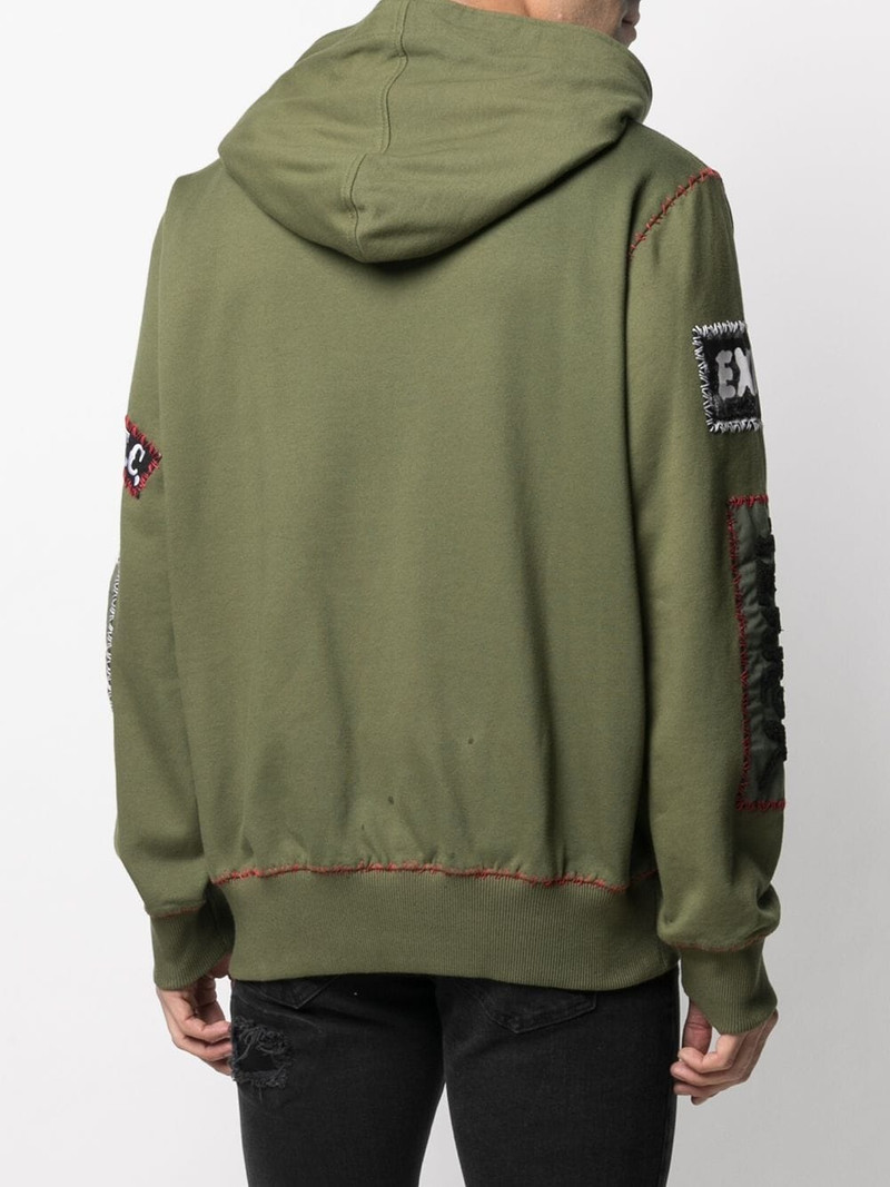 patch-detailed drawstring hoodie 5