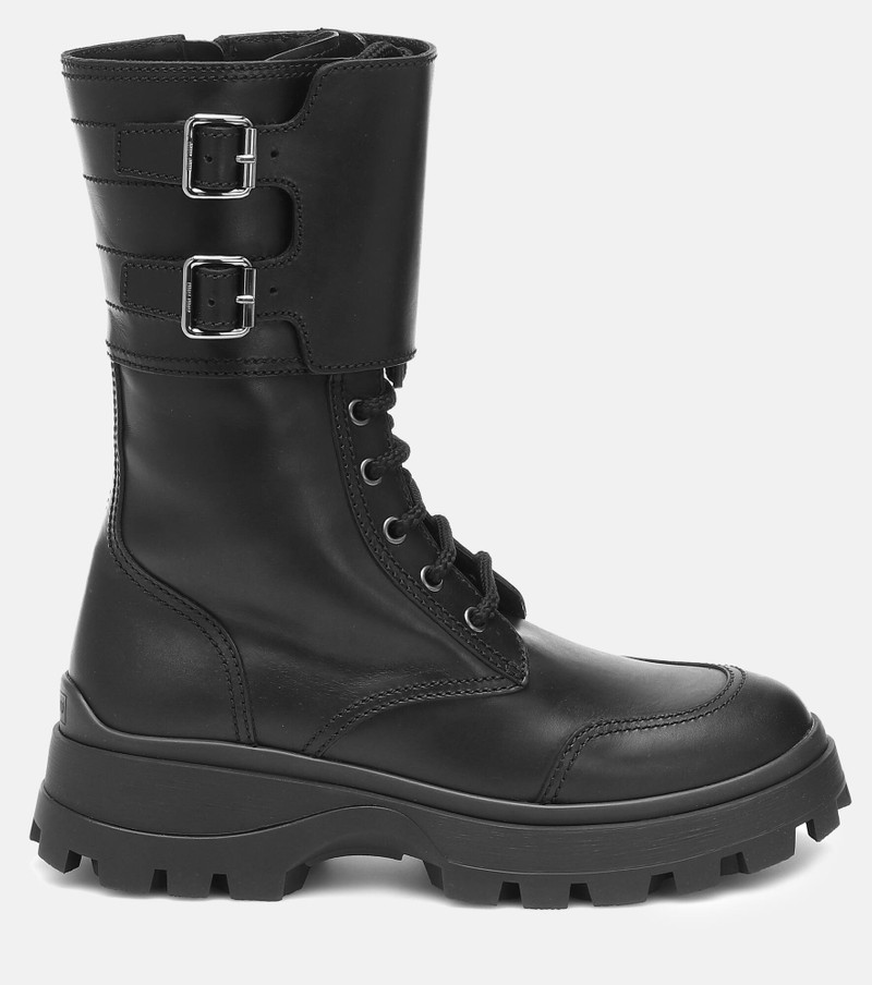 Leather combat boots 5