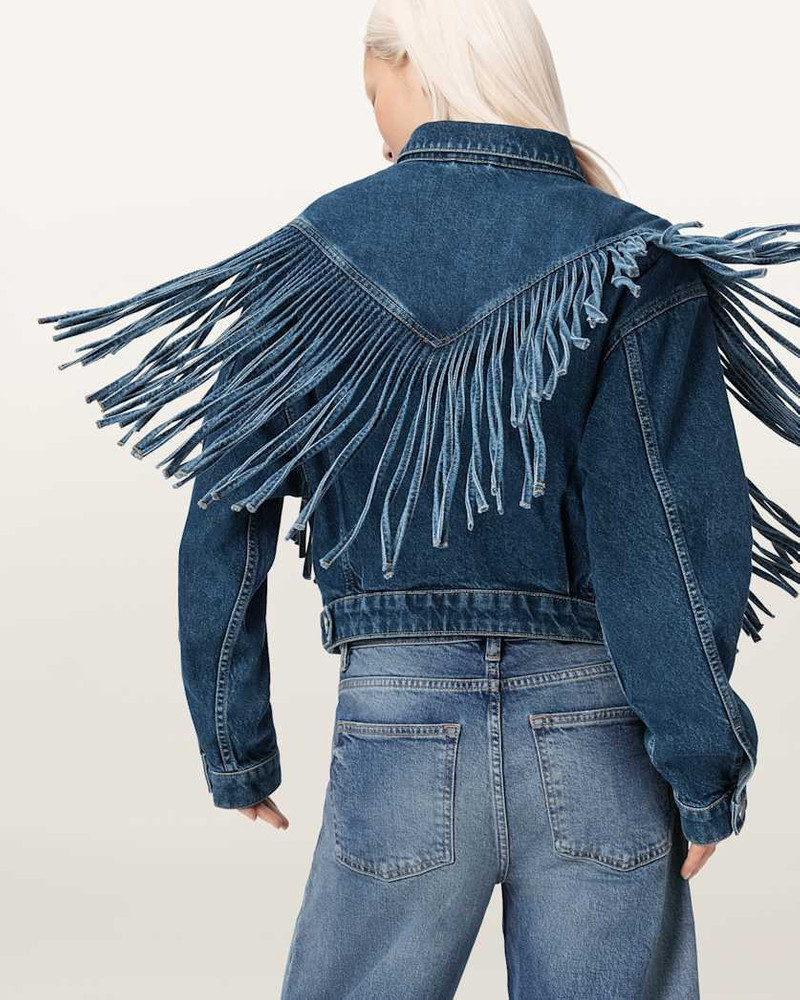 MARLENE WESTEN TASSEL DENIM JACKET 4