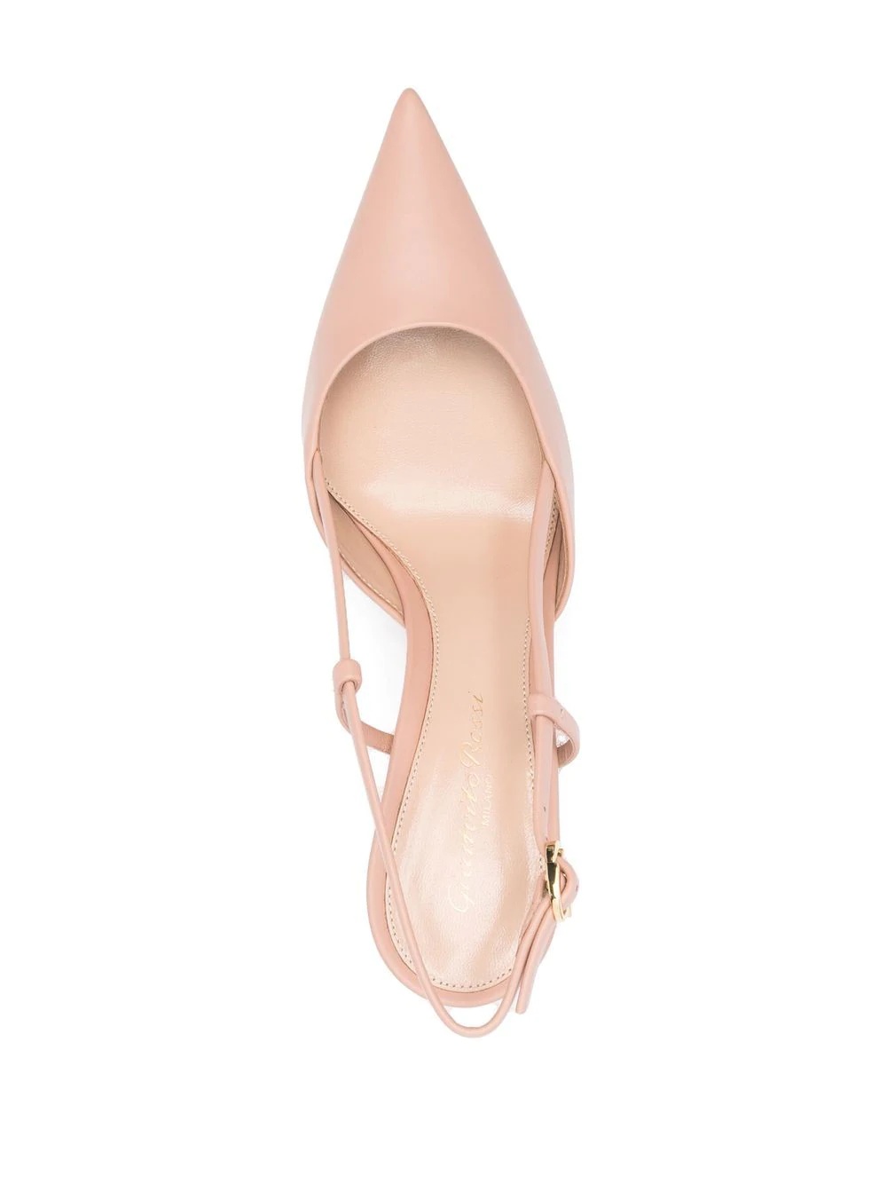 Ribbon leather slingback pumps - 4