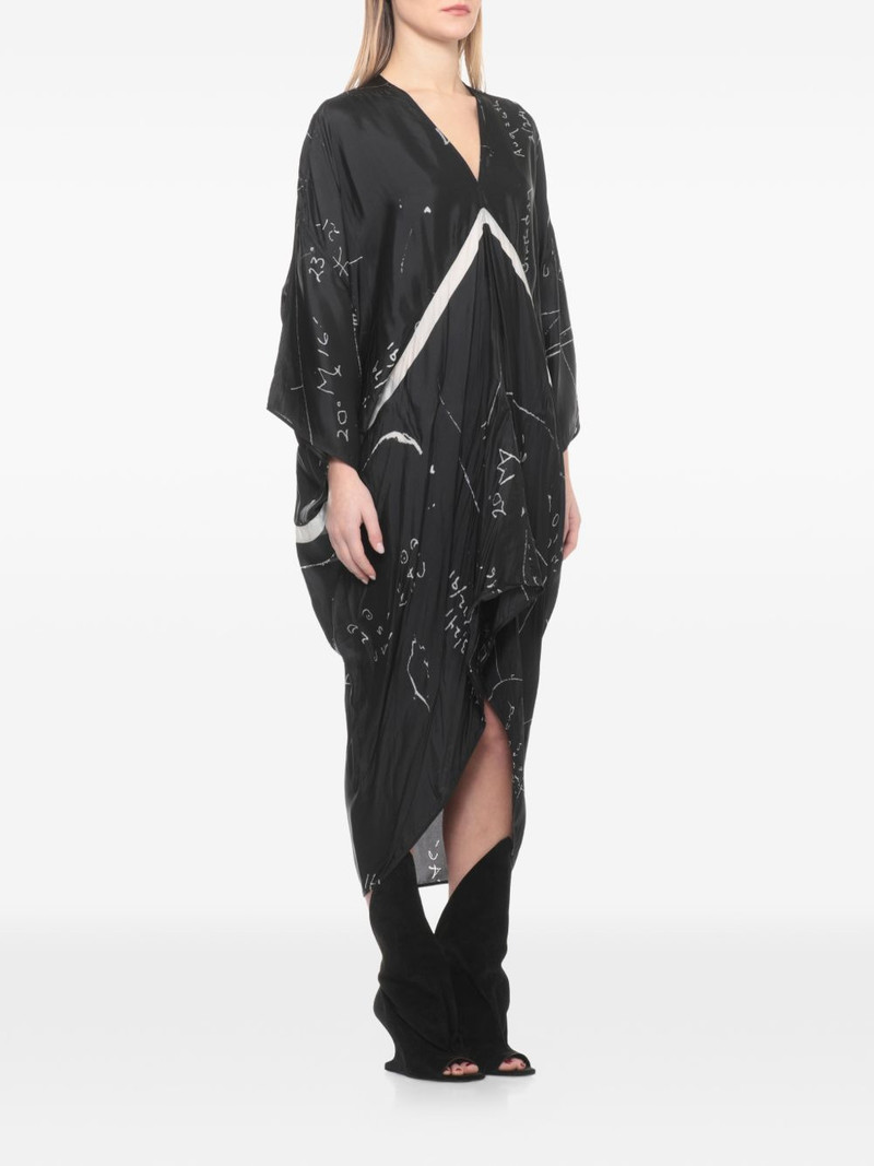 V-neck print asymmetric dress 3
