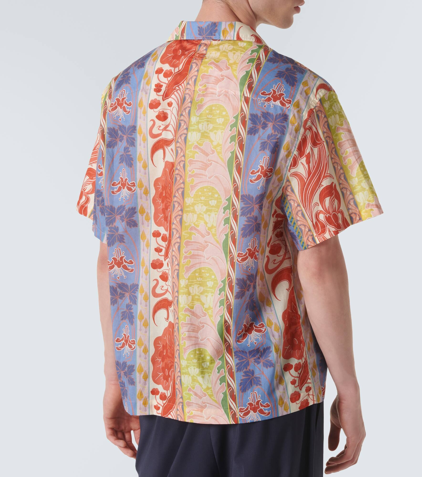 Printed cotton bowling shirt - 4