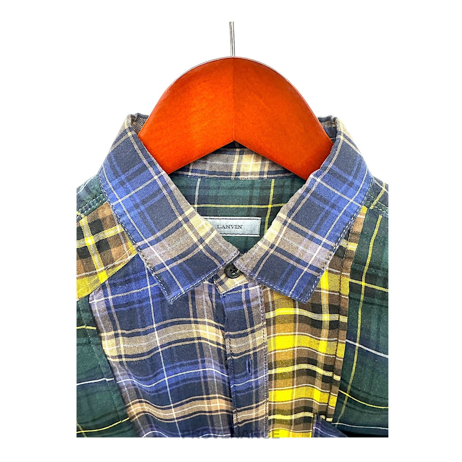Lanvin Patchwork Flannel Shirt - Multicolor Plaid 37 14.5 - 4