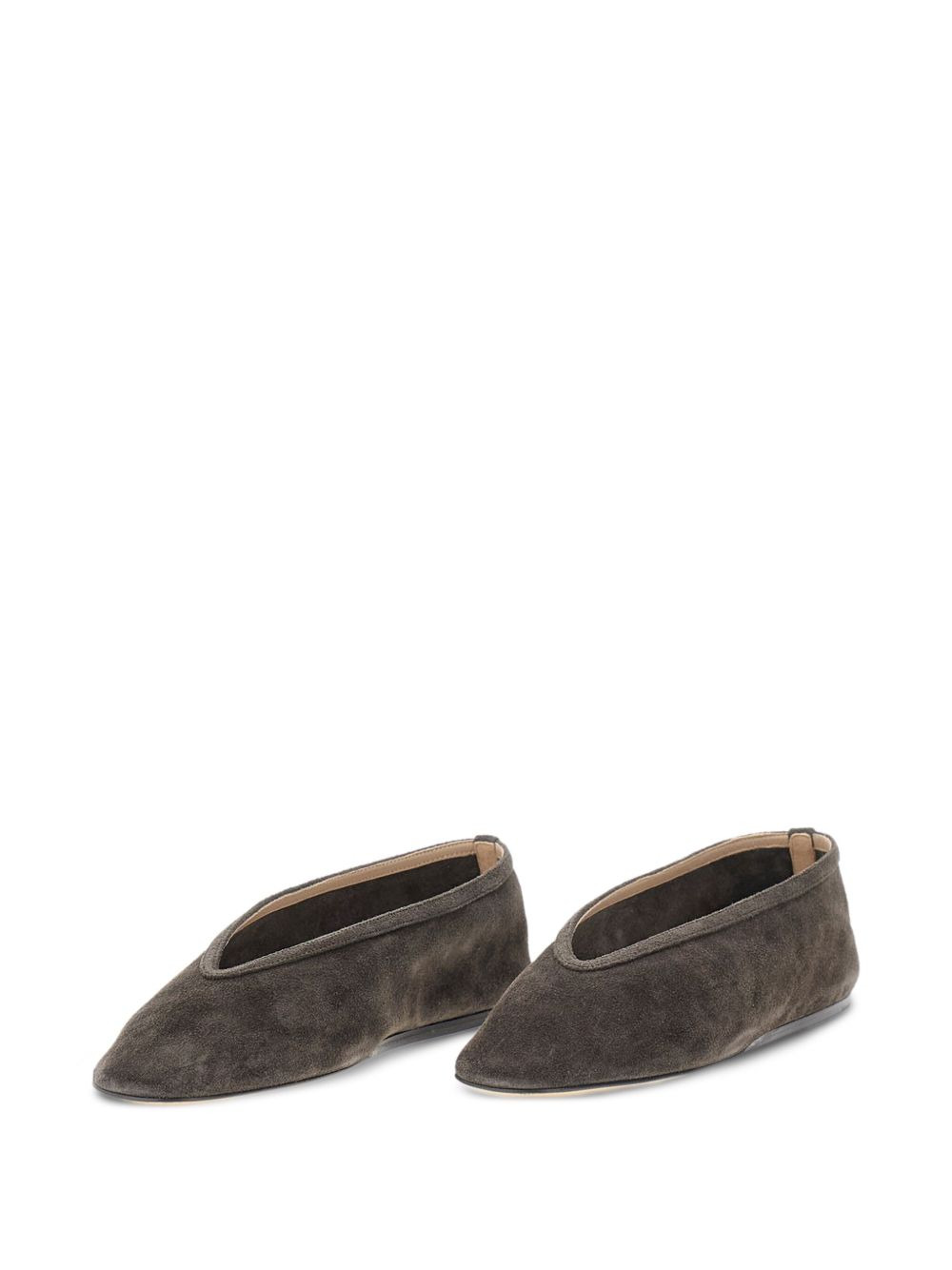 pointed-toe suede flats - 2