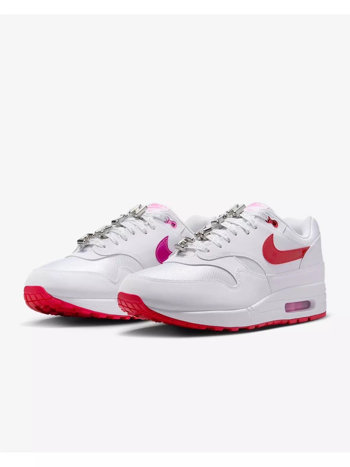 Air Max 1 Premium "White/Playful Pink/University Red" Men's Shoe - 4