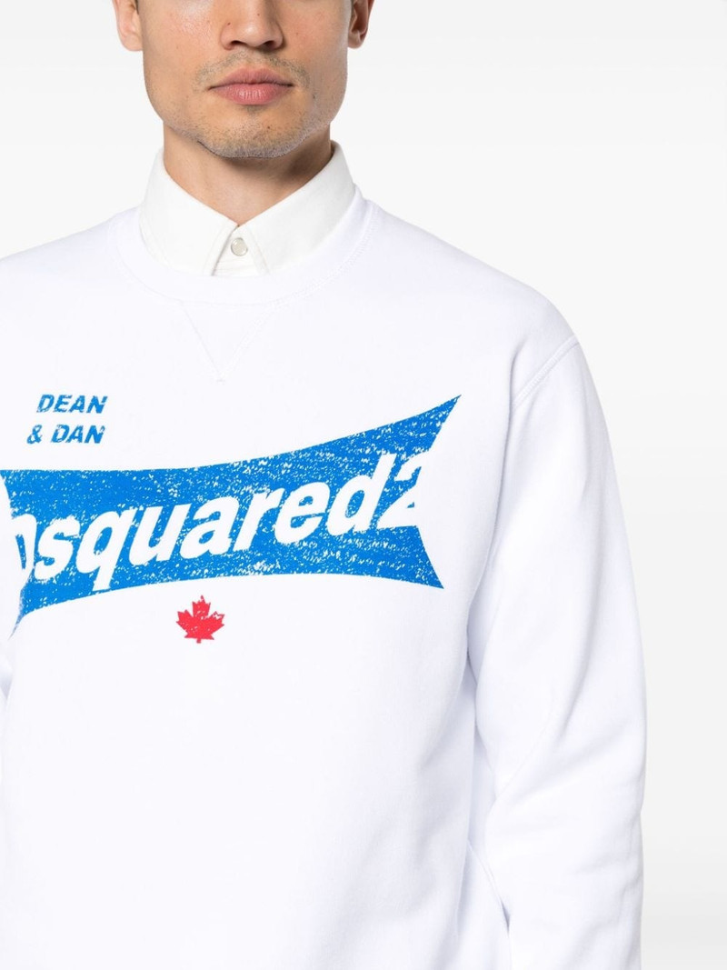 logo-print cotton sweatshirt 5