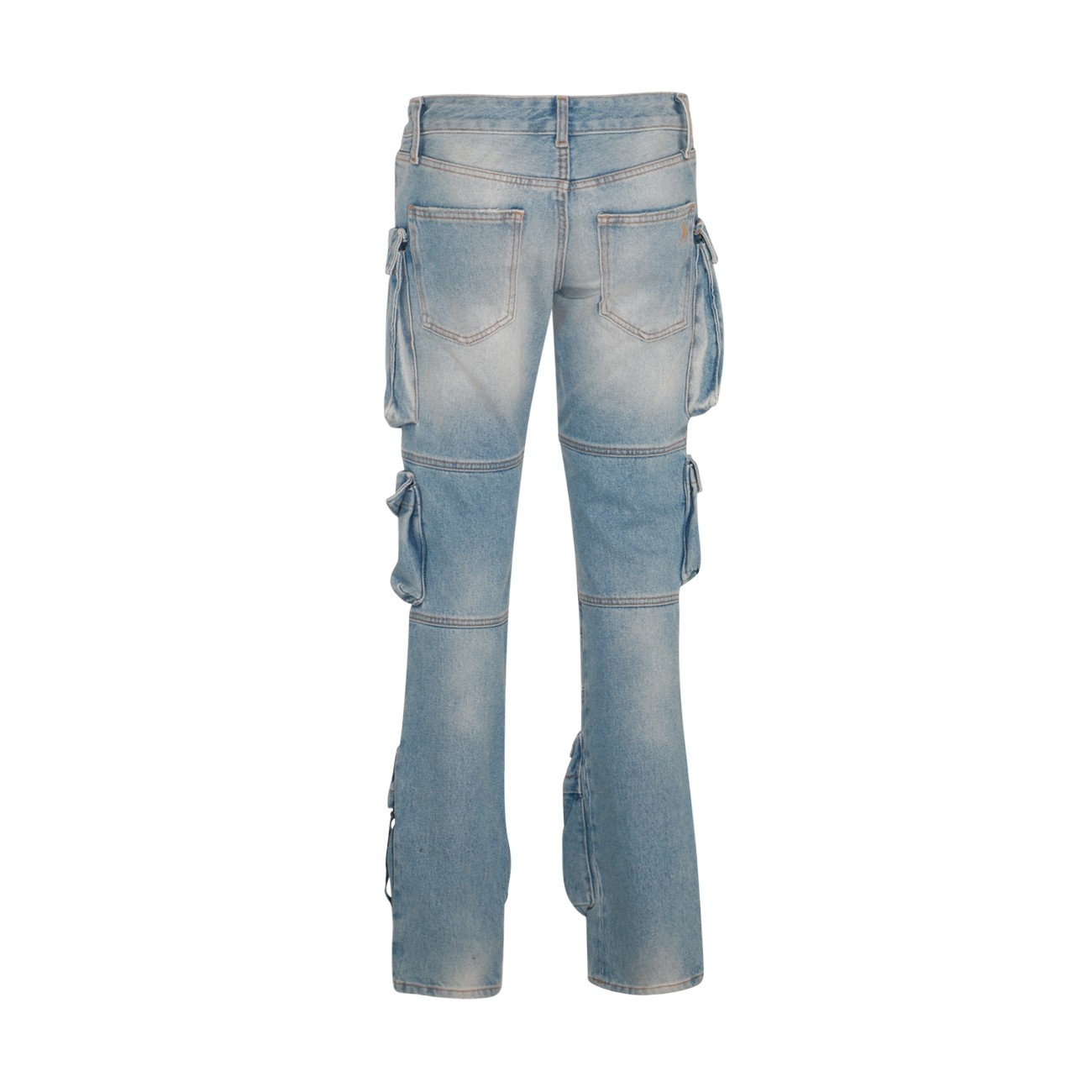 light blue cotton jeans - 2