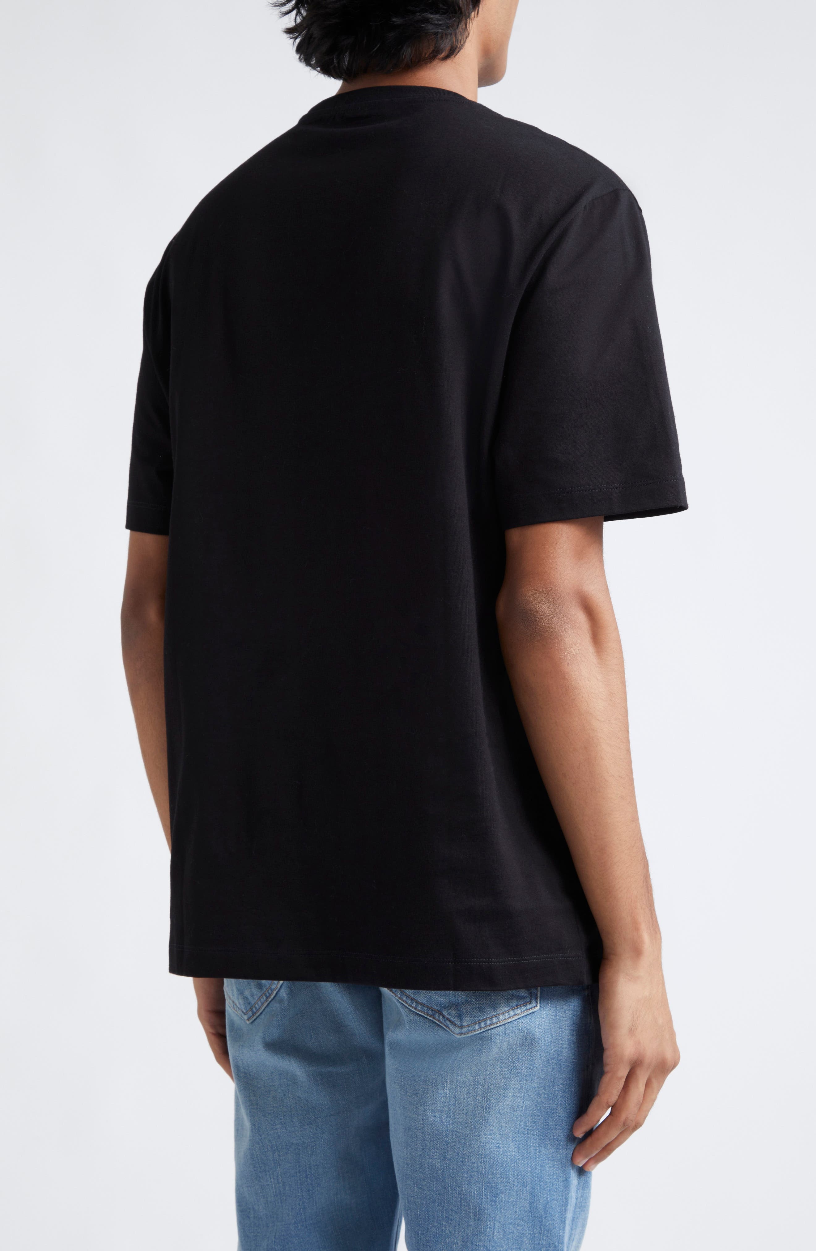 Versace Medusa Embroidered Cotton T-Shirt in Black at Nordstrom - 2