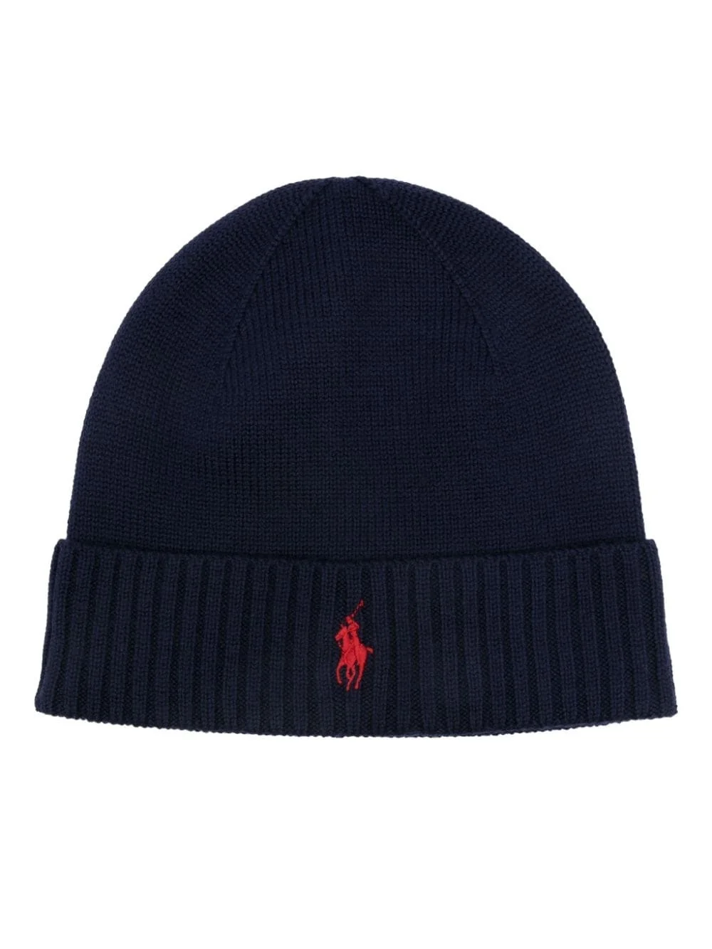 logo-embroidered ribbed wool beanie - 1