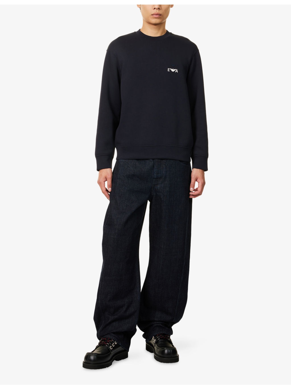 Embroidered-Logo Crewneck Cotton-Jersey Sweatshirt - 2