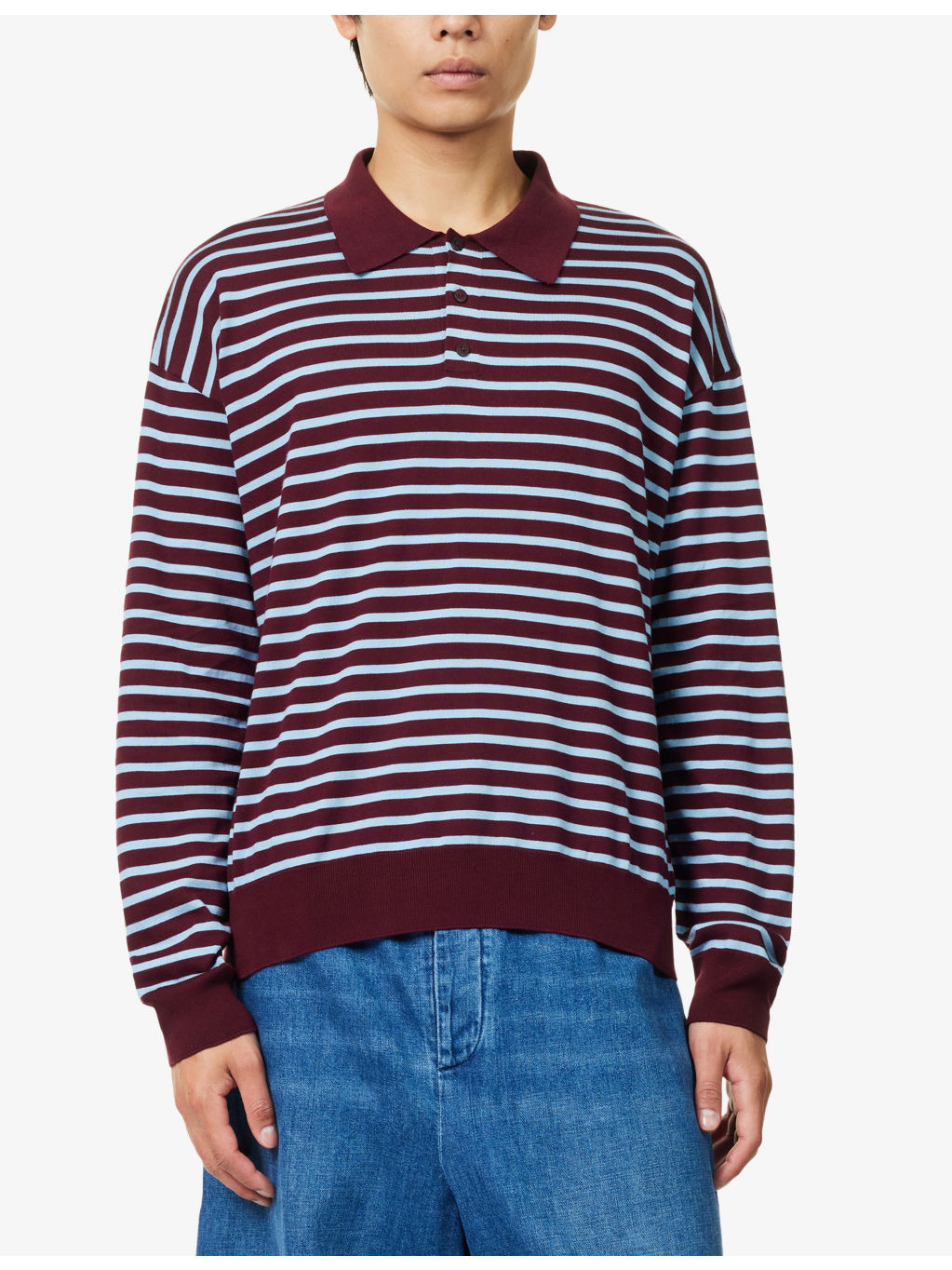 Ibiza Polo-Collar Cotton-Blend Knit Jumper - 3