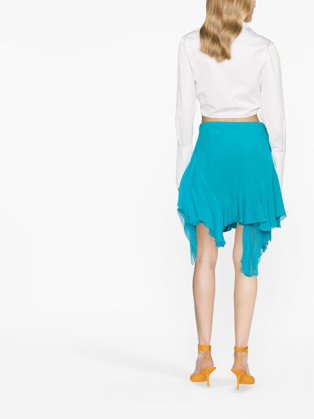 asymmetric pleated skirt - 3