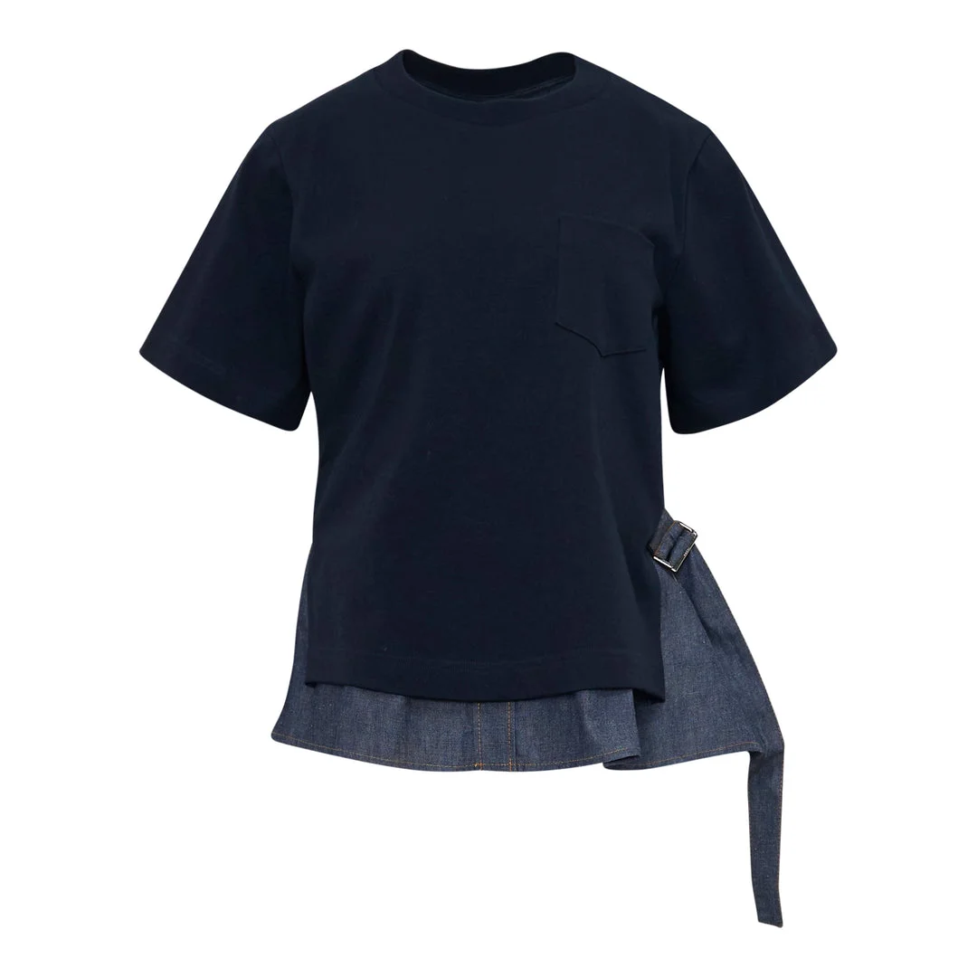 Denim x Cotton Jersey Tee - 1