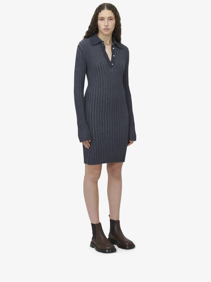 Rib Knit Mini Dress - 3