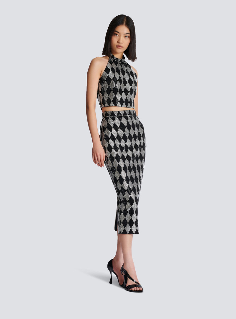 Diamond rhinestone halterneck top 3