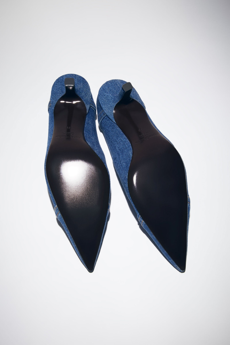 Pointed denim pumps - Denim blue 3