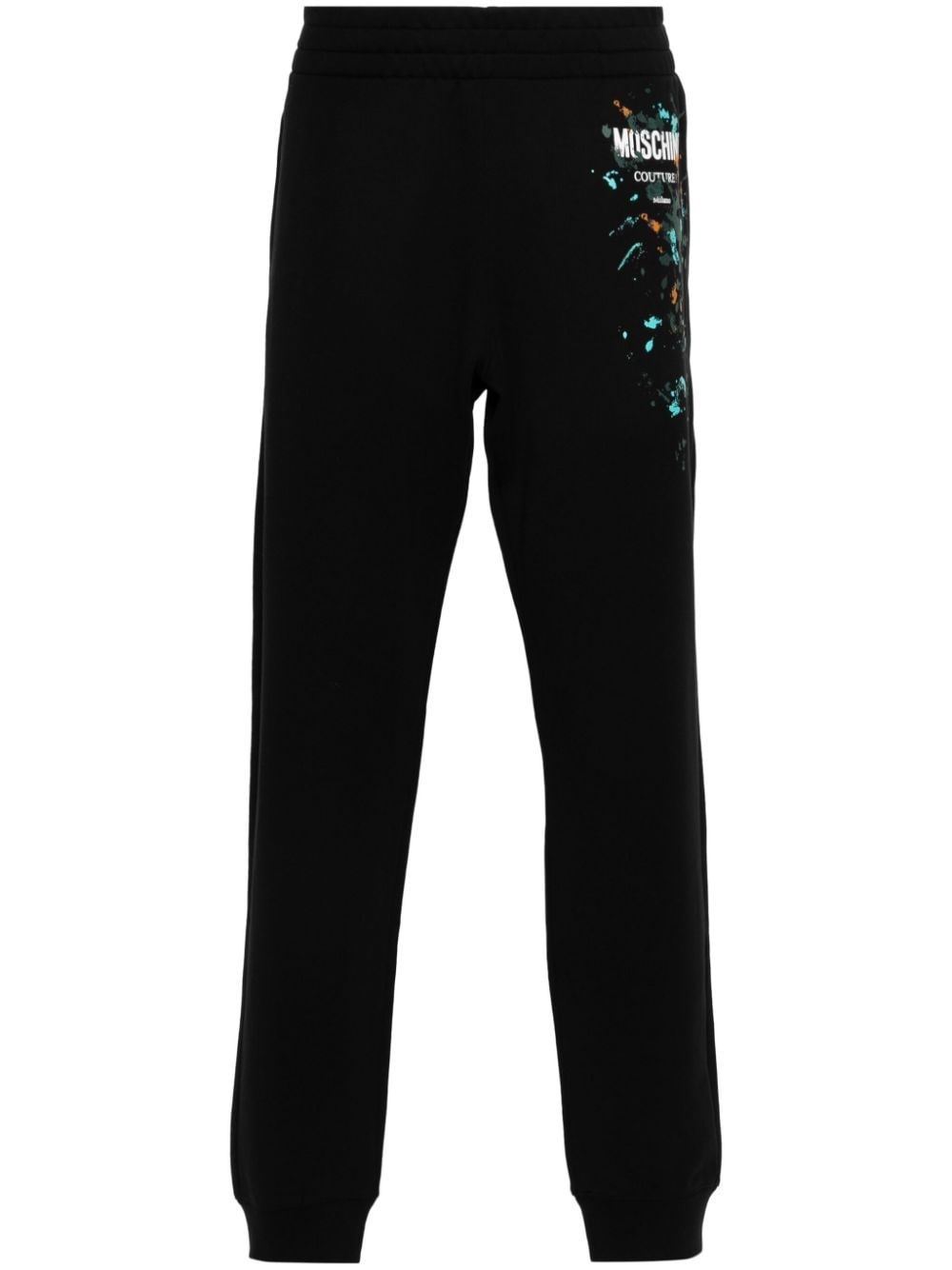 logo-print cotton track pants - 1