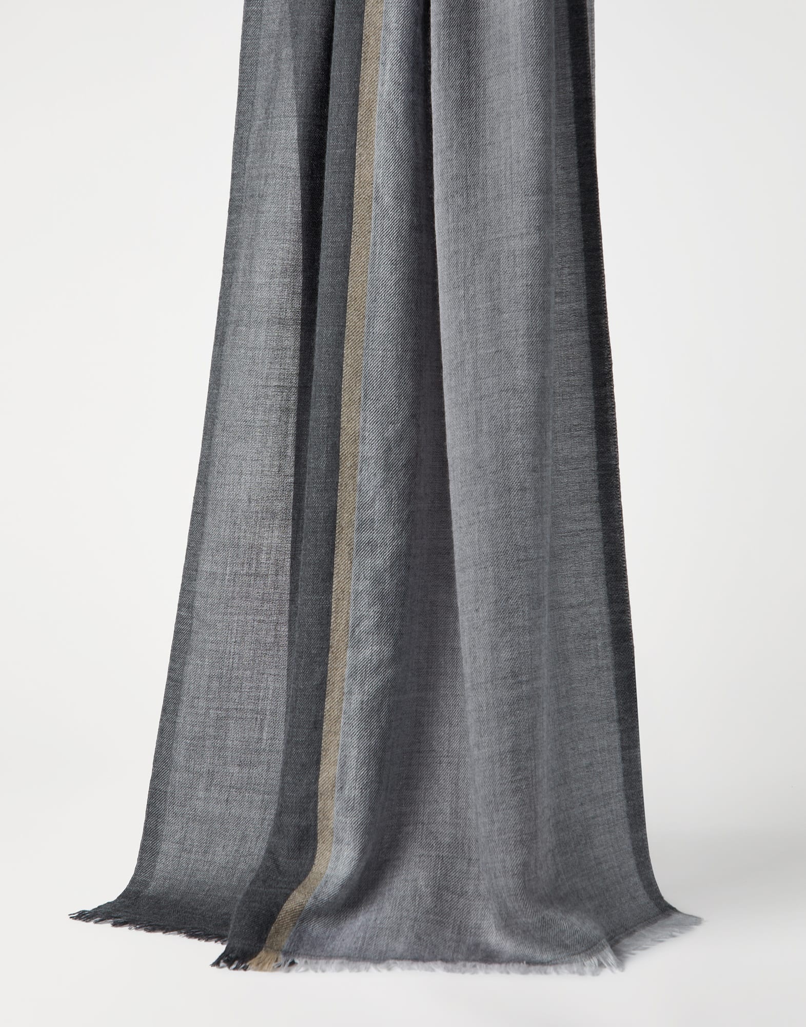 Cashmere and silk color block scarf - 1