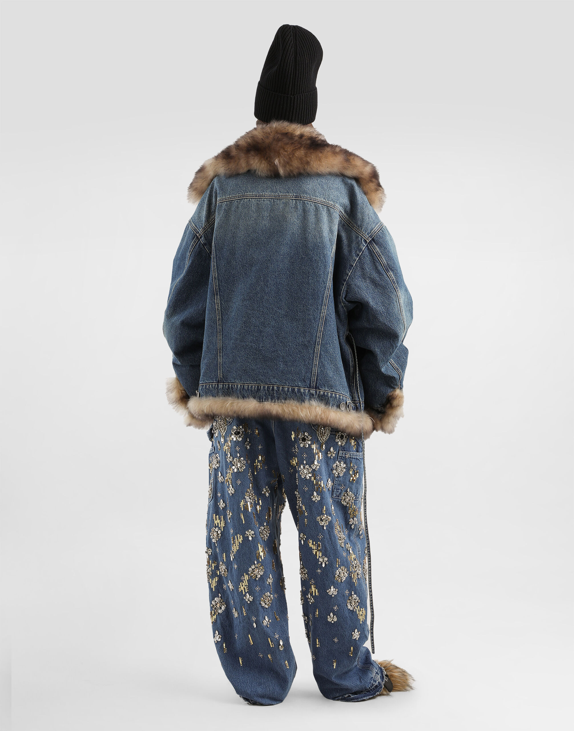 Denim jacket with fur - 3