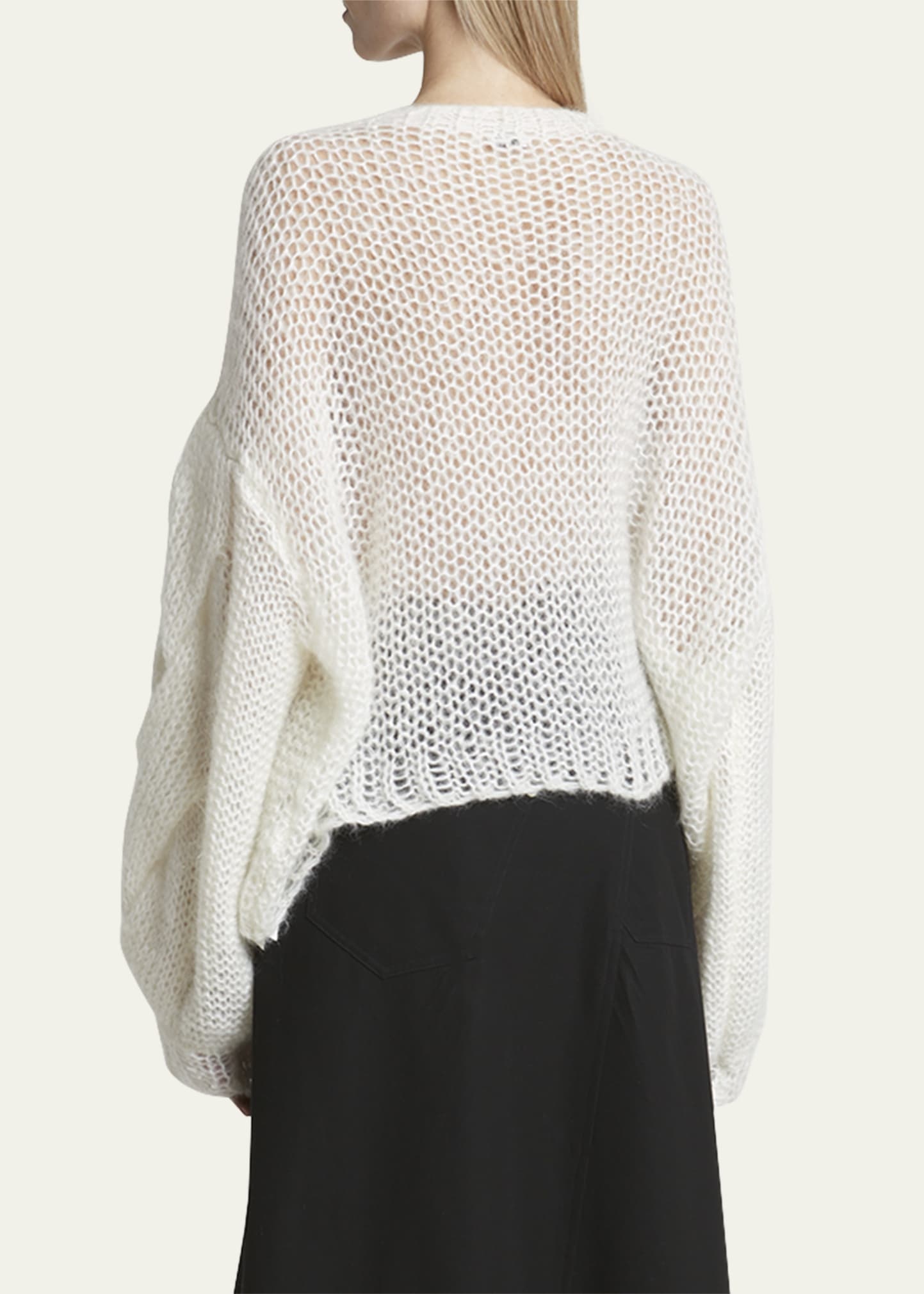 Anagram Cable-Knit Sleeve Sweater - 3