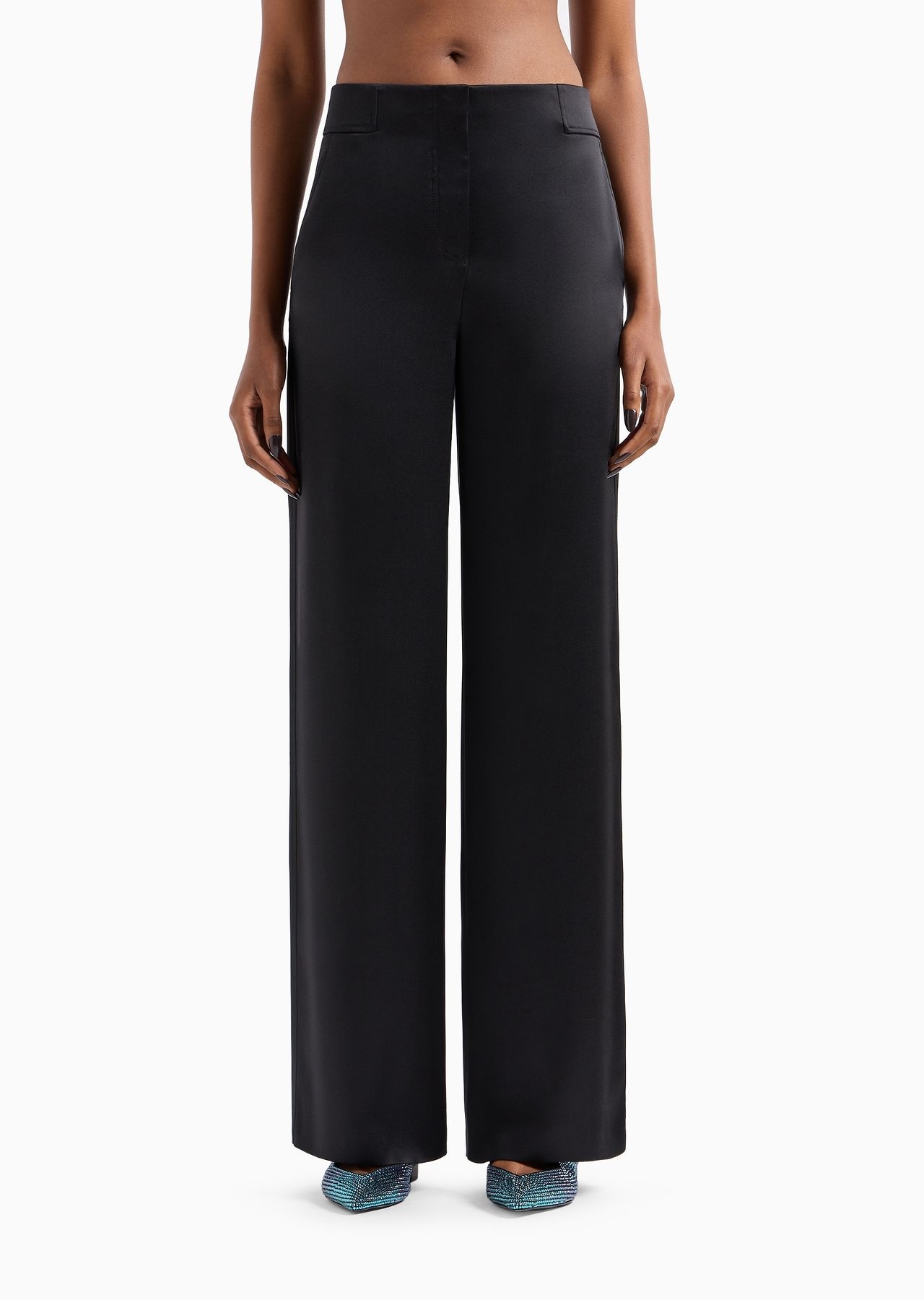 Loose-fitting trousers in double silk-satin - 2