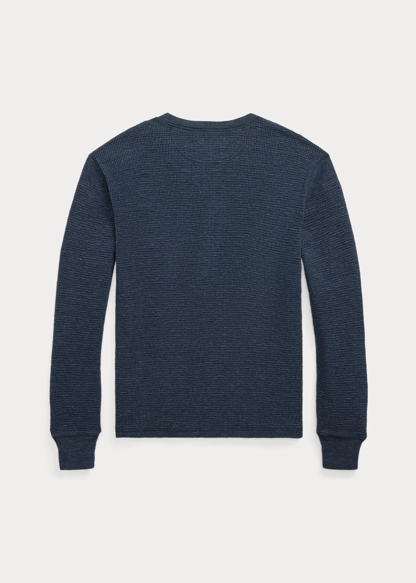 Garment-Dyed Waffle-Knit Henley Shirt - 2