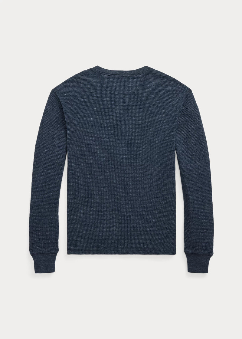 RRL by Ralph Lauren Garment-Dyed Waffle-Knit Henley Shirt outlook