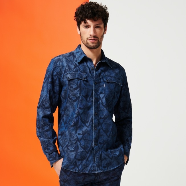 Men Western Chambray Shirt printed Madrague - 3