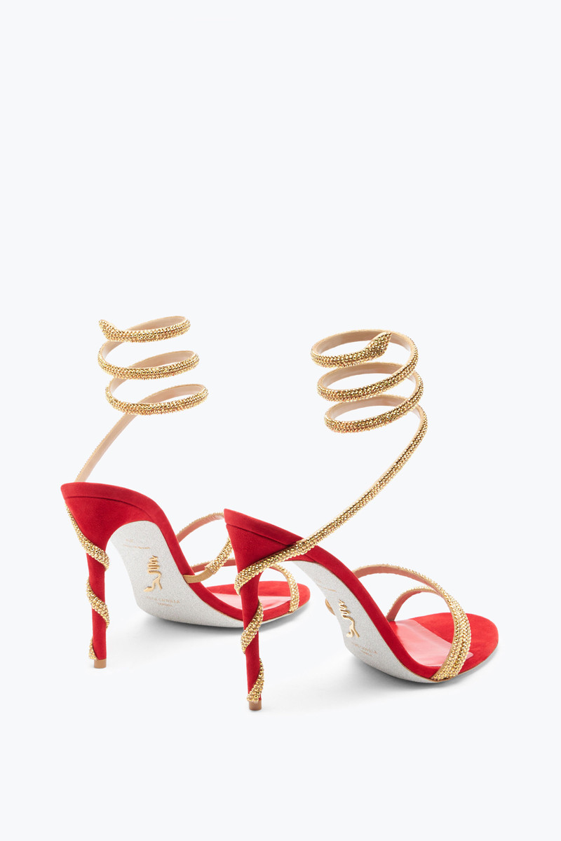 RENE CAOVILLA Margot Red Jewel Sandal 105 outlook
