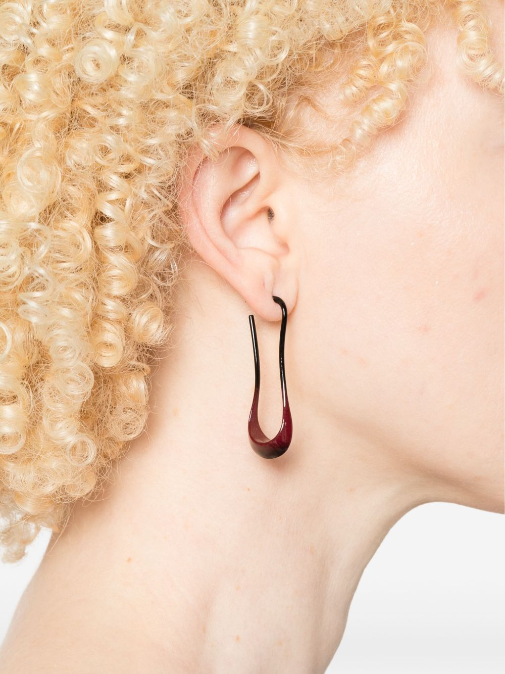 curved-end earrings - 2