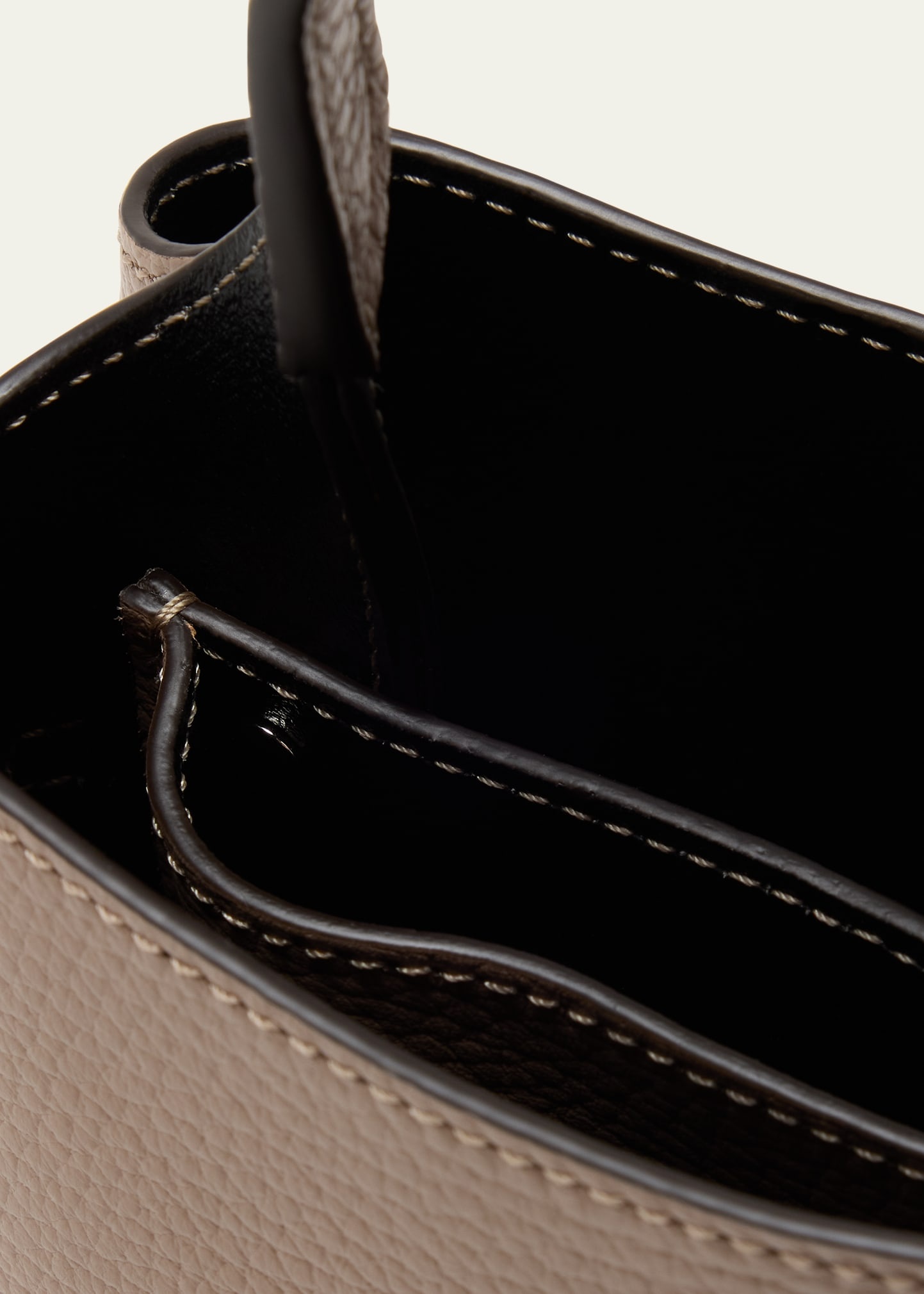 Micro Calf Leather Bucket Bag - 4