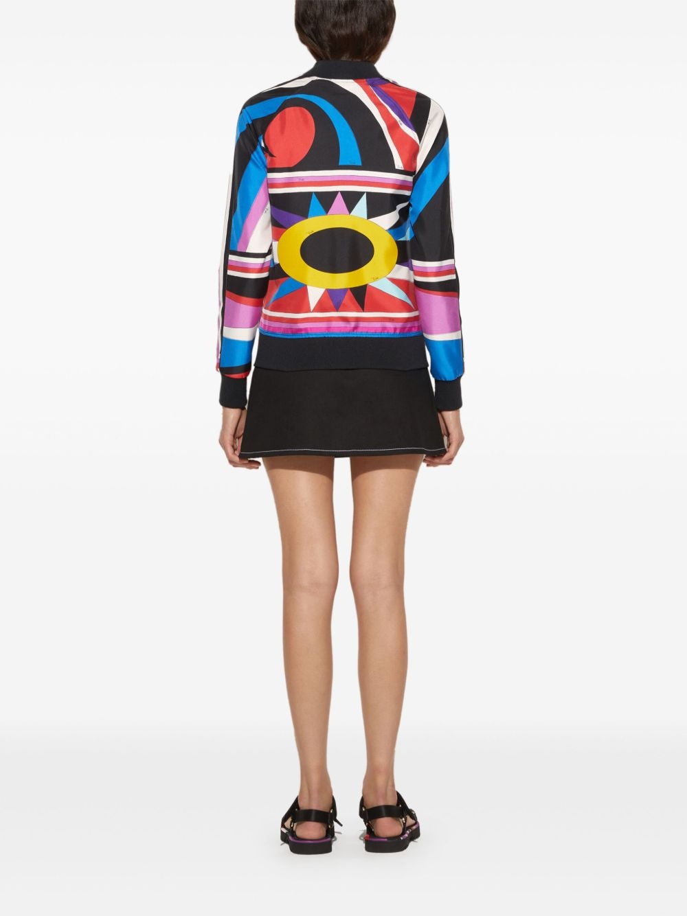 Cigni-print twill bomber jacket - 4