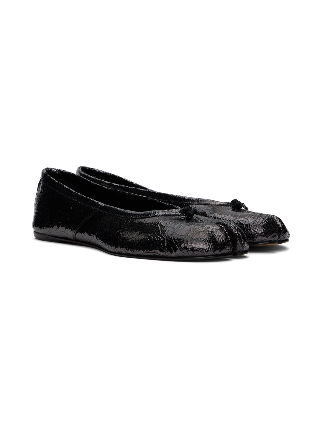 Gunmetal Tabi Broken Mirror Ballerina Flats - 4