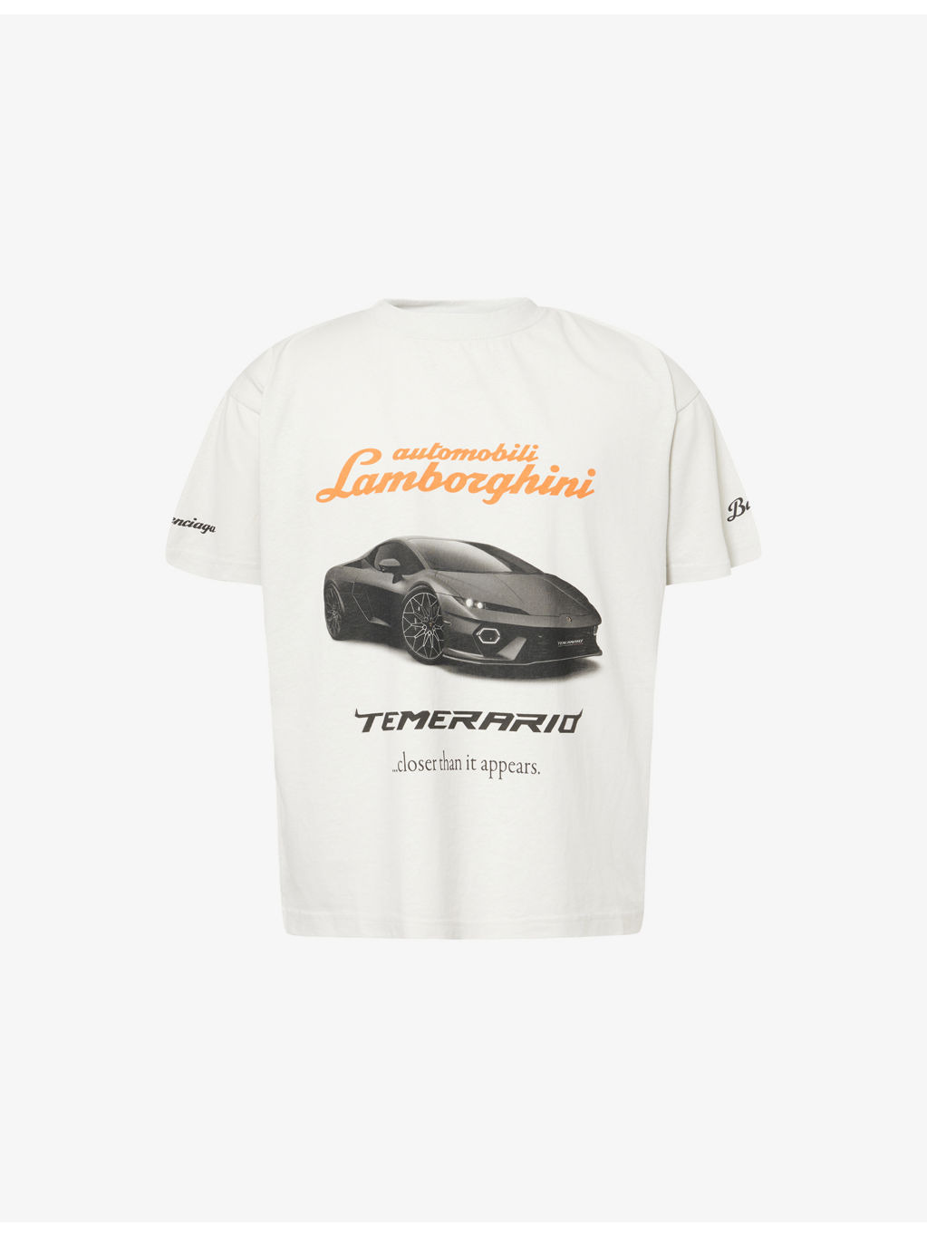 Balenciaga x Automobili Lamborghini Boxy-Fit Cotton-Jersey T-Shirt - 1