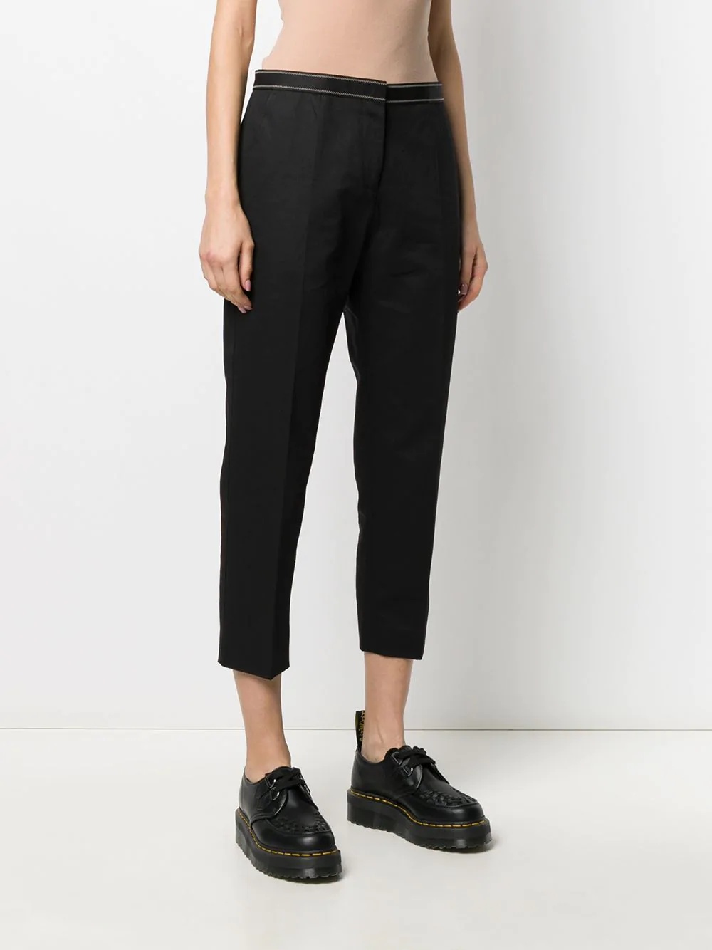 stitched cropped trousers - 3