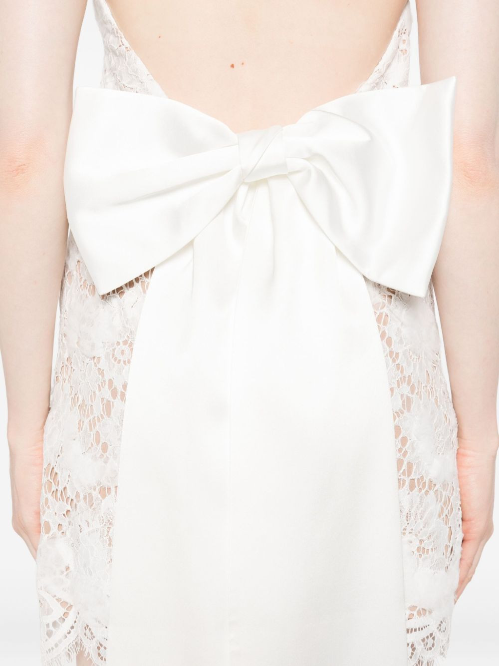 lace scalloped-hem dress - 5