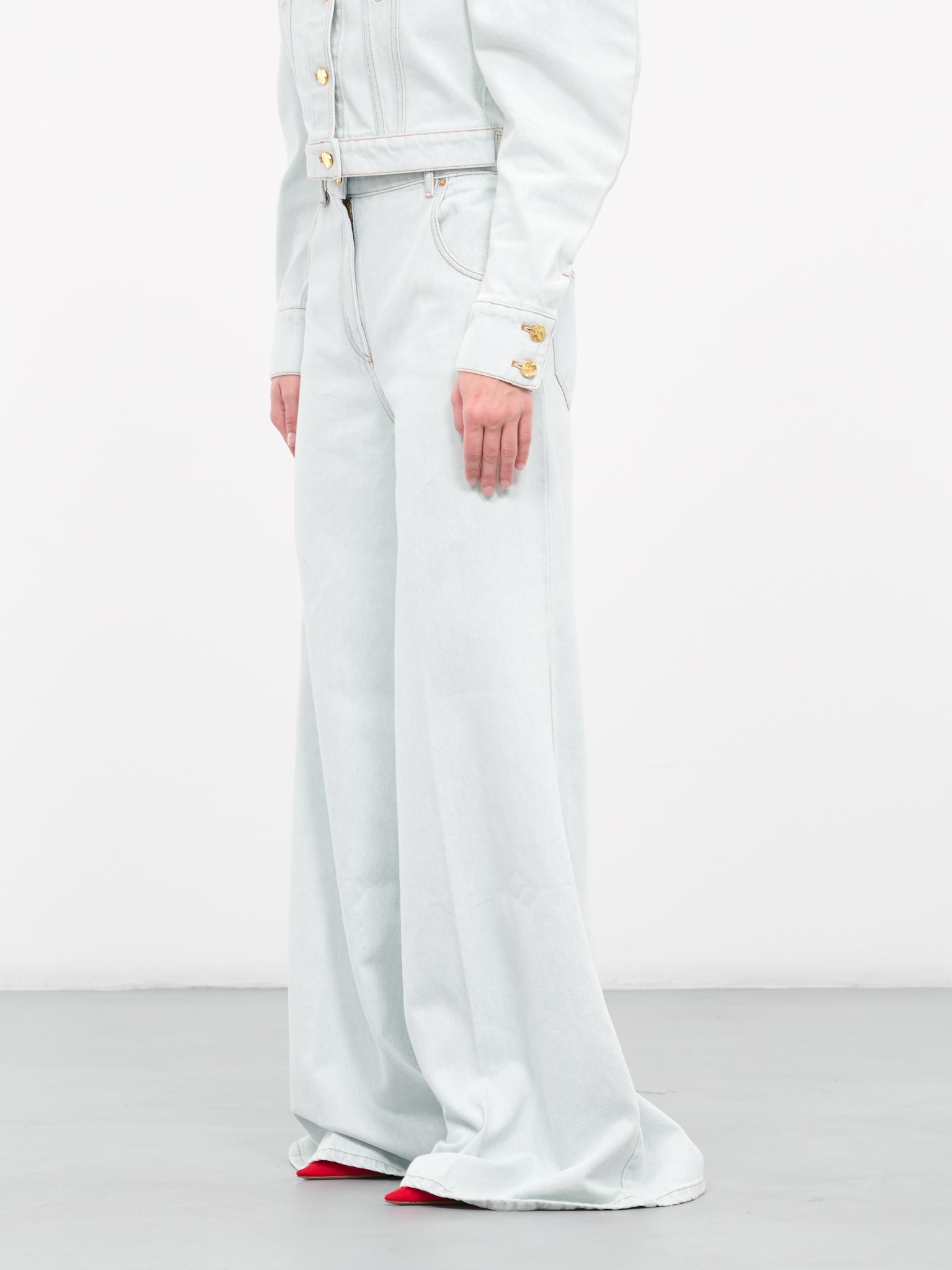 Flare Denim Pants - 2