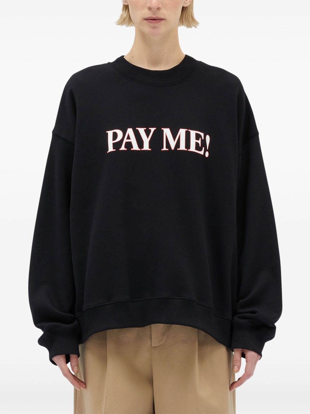 slogan-print sweatshirt - 5