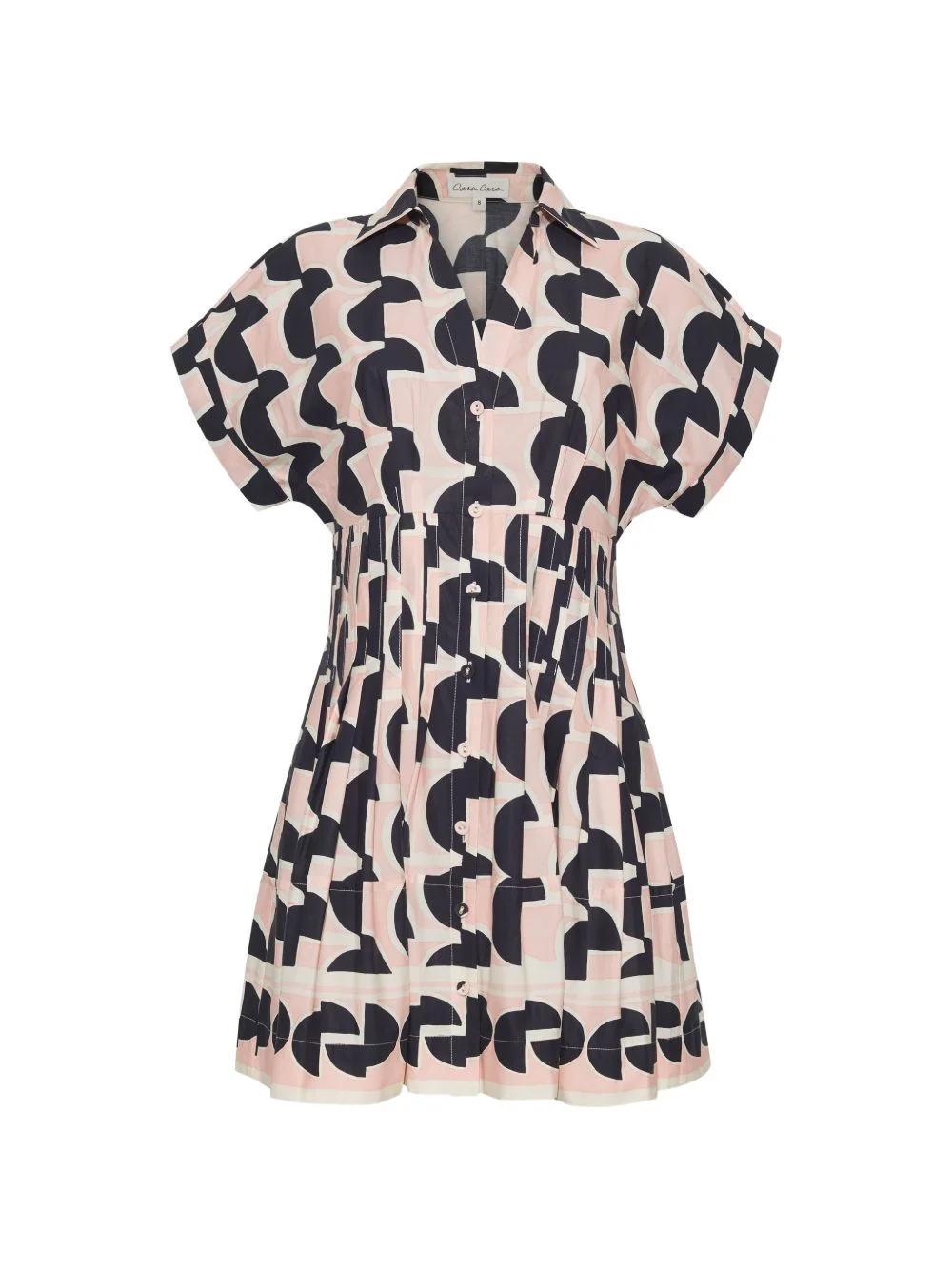 Nash geometric-print mini dress - 1