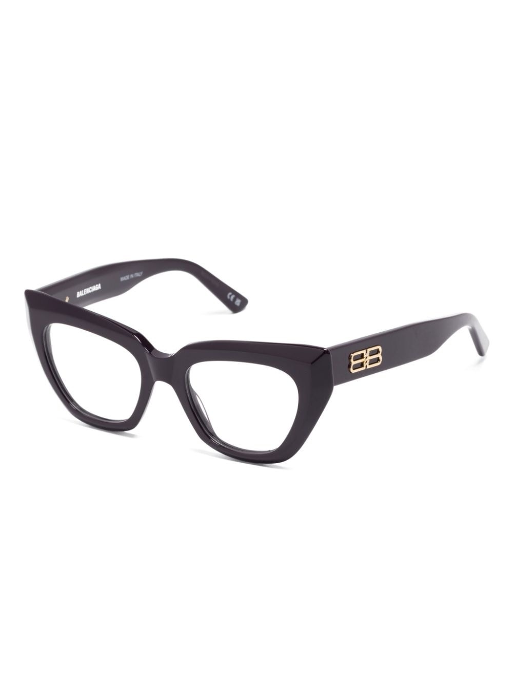 logo-plaque cat-eye glasses - 2