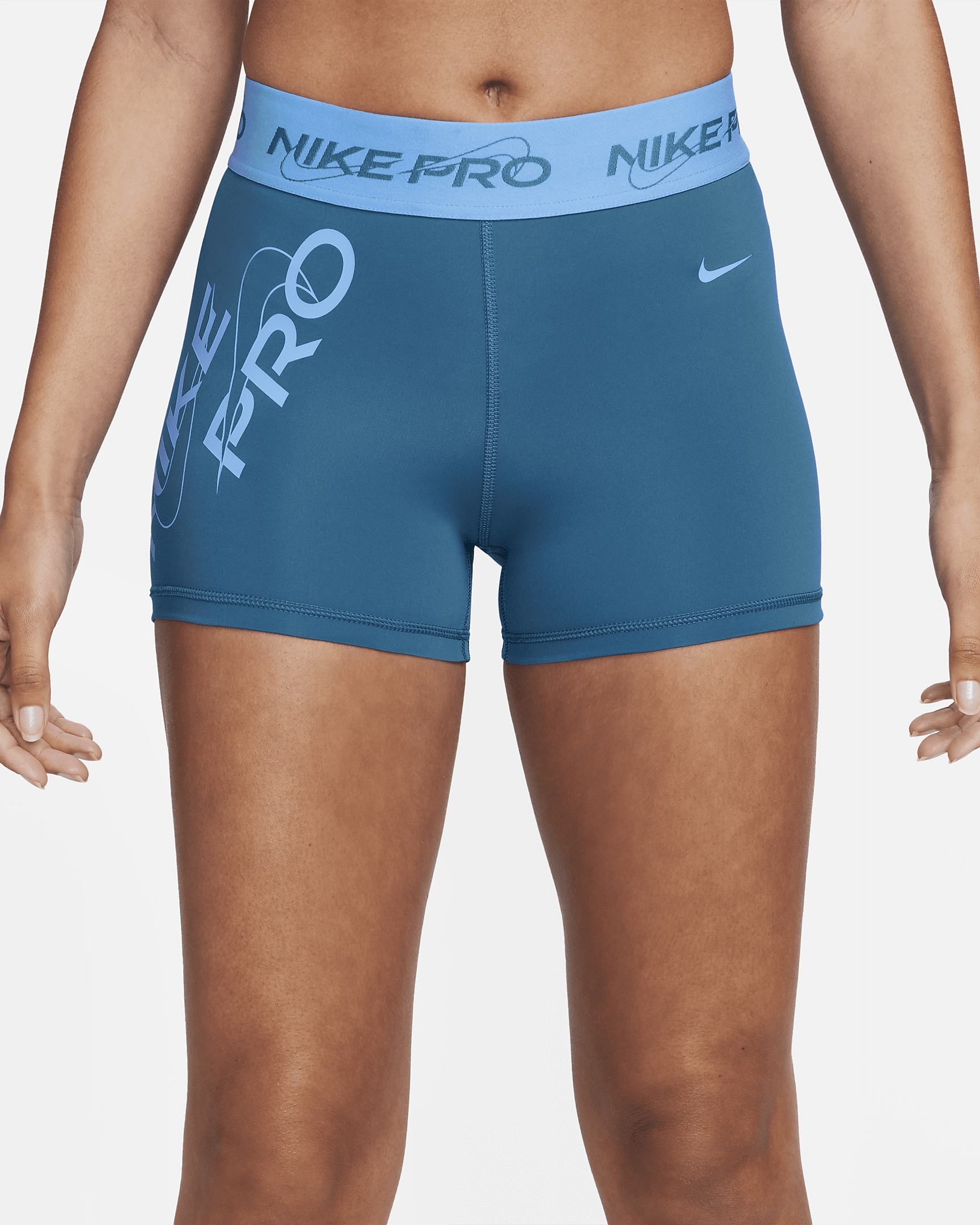Women's Nike Pro Mid-Rise 3" Graphic Shorts - 2