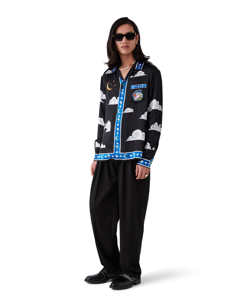 CASABLANCA The Four Elements Long Sleeve Silk Shirt | Casablanca Paris outlook