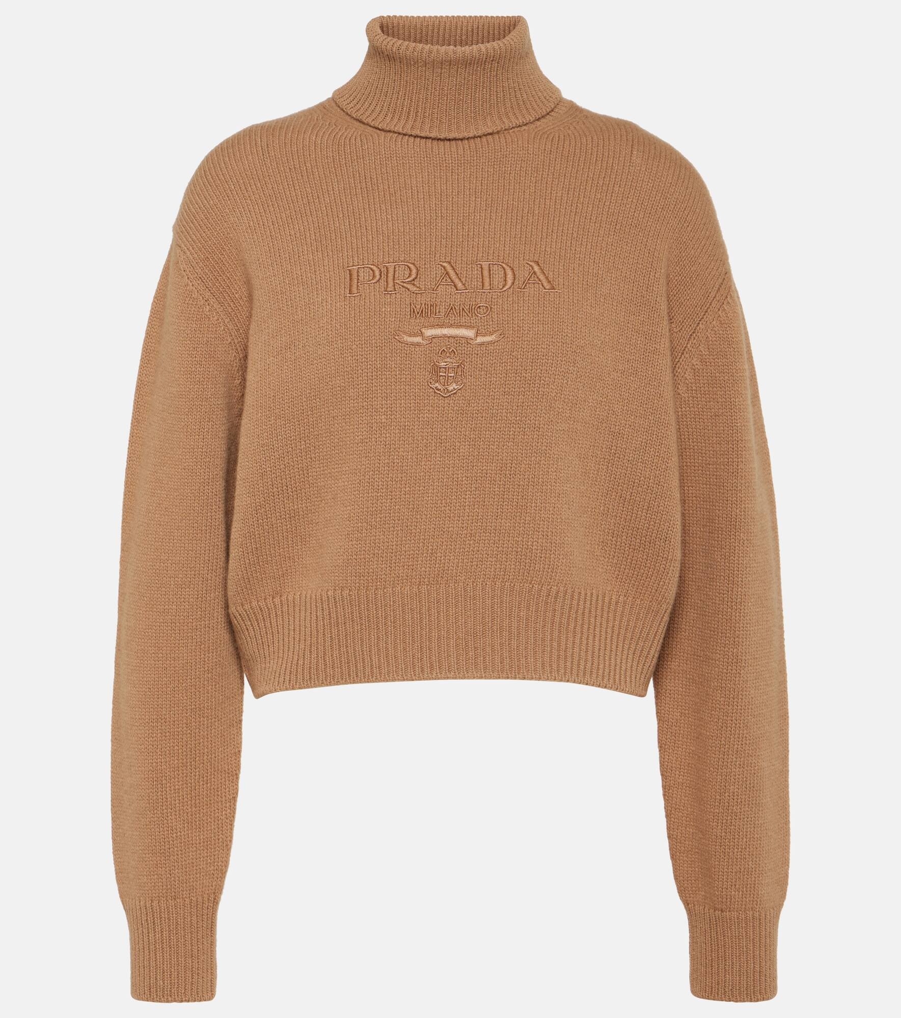 Logo wool and cashmere turtleneck sweater - 1
