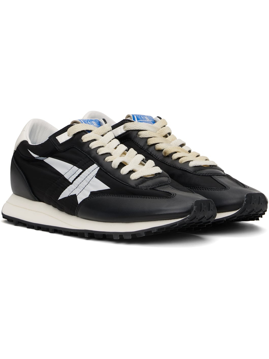 Black & White Marathon Sneakers - 4